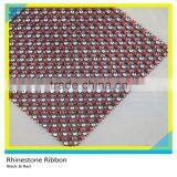 Plastic Gold Rhinestone Mesh 10 Rows 5 Yards Sew on Rhinestone Plastic Banding Ribbon Roll thumbnail-5