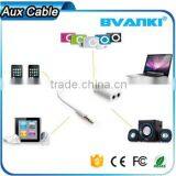 2016 Best Selling Products 3 Ring Male To 2 3.5mm Female TRRS AUX Audio Adapter Cable for Mobile Phone Express Supplier's Choice thumbnail-4