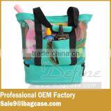 Nice Blue Mesh Beach Bag Tote Bag With Insulated Picnic Cooler Large thumbnail-3