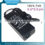 19v 4.74a 90W Switching Laptop Power Adapter for Samsung With dc 5.5*3.0 mm