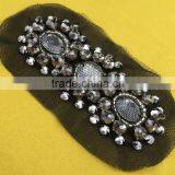 New Arrival Handmade Crystal Beaded Applique Work Design for Shoulder Decoration thumbnail-3