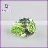 High Quality Loose Pear Shape Apple Green cz Stone Price