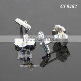 Clover Shaped Cufflink Fashion Enamel Zinc Alloy Sleeve Button Metal Personalize Cuff Links thumbnail-4