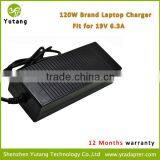 120W 19V 6.3A AC Adapter Charger Power Supply For Compatible Notebook