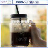 Wholesale Glass Mason Jar With Engraved Logo/Transparent Mason Jar Bottle With Metal Lid and Straw Quality Choice thumbnail-2