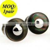 Fashion Stainless Steel Structure Precious Stone Cufflinks thumbnail-1