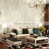 Country Style Interior Flower Pattern Wallpaper / Natural Wallpaper