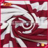 Cloth Material t Shirt Fabric 95% Rayon 5% Spandex Plain Stripe Fabric in Stocks