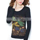 The New T-shirt With Long Sleeves in the Spring and Autumn Render Unlined Upper Garment of Long Sleeve t Shirt Women thumbnail-2
