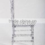 China Best Seller Transparent Clear Resin Royal Chair in Wedding thumbnail-3