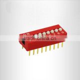 Blue/Red 9 Position 2.54mm Slide Type DIP Switch