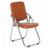 Wholesale Cheap PU Leather Comfortable STRONG Folding Report Chair With Metal Frame 1087A thumbnail-1