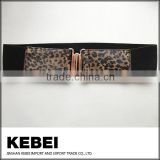 Hot sale fashion good quality black elastic fabric belt with alloy buckle