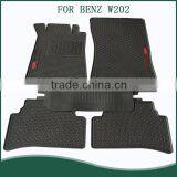 Rubber Made Rubber Floor Mats Black 5pk for Benz W202