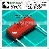 1000pF 1000VDC PPN 102J 1000VDC Polypropylene Film Capacitor thumbnail-1
