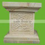 Yellow Marble Flower Pot for Garden Decoration From Vietnam