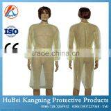 PP Nonwoven Yellow Disposable Isolation Gown thumbnail-2