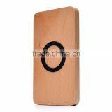 Natural Real Wood Bamboo Qi Wireless Charger Pad Charging Mat for Smart Phone thumbnail-4