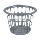 plastic grey laundry basket
