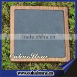 New 2014 Modern square slate flat tray on wood holder