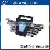 5PCS Flexible Head Combination Ratchet Spanner