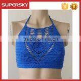 K-54 Tank Top Halter Handmade Sexy Lady Crochet Bikini Top Sexy Bikini Top Women Knti Beach Bustier thumbnail-1