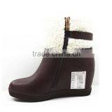 Leather Wedges Ankle Boots Women thumbnail-4