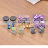 Men's Classic Tortilla Dumbbell Stainless Steel Earrings thumbnail-6