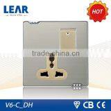 Classic design Metal plate 3 phase socket