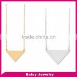 best selling popular custom 316l stainless steel triangle necklace