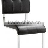 Simple Modern Design Metal Frame Dining Room Chair Chrome Legs Dining Chair