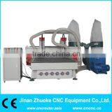 Wood CNC Engraving Machine With 2 GC Air Cooling Spindles/Dust Collector/DSP/Vacuum Table ZK-1325-2