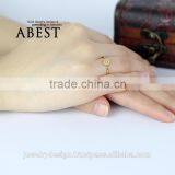 Cluster Solitaire Ring 10K Yellow Gold Micro Pave Engagement Wedding Ring Lady's Fashion Jewelry Ring thumbnail-6