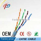 Factory Price White Color Jacket 24awg Standed 0.5mm Cca Cat5e Communication Cable thumbnail-2