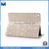 Crocodile Leather Case for IPad Air 2, Wallet Case Cover for IPad Air 2 With Card Slot