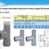 PVC Pipe Fittings with Rubber Ring Joint for Water Supply