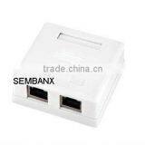CAT5E FTP 2 Ports RJ45 Surface Mount Box