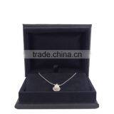 Chinese Factories Wholesale Custom High PU Leather Jewelry Box, Black Necklace Gift Box