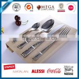 2016 New design stainless steel cutlery with unique design punched cutlery set, stainless steel cutlery holder