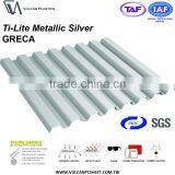 UV Protected Polycarbonate Corrugated Silver Panel (Ti-Lite Metallic Silver GRECA) thumbnail-4