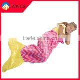 Home Pink Comfortable Kids Sleeping Bag Mermaid Tail Blanket thumbnail-2