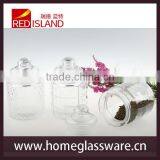 Clear Mini Glass Jar With Glass Lid Spice Glass Jar