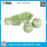 Green Pea Ceramic Salt and Pepper Shaker Wedding Favor thumbnail-2