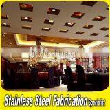 Customed Luxurious Stainless Steel Interior Restaurant Decoration Project thumbnail-5