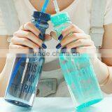 350ml Plastic Water Bottle With Straw Milk Bottle Design thumbnail-3