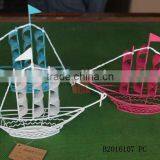 Iron Boat Shape Crafts With Sails for Decoration thumbnail-2