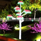 Home garden decorative 300cm Height outdoor artificial green flashing LED solar lighted up mashroom trees EDS06 1431