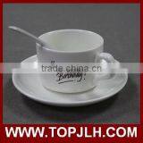 Sublimation Coated White Porcelain Small Fancy Coffee Cup Set thumbnail-5