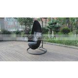 Garden Single Size Rattan Hanging Swing Chair Garden Outdoor Cushioned With Steel Frame thumbnail-2