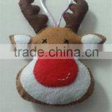 Hot Sell Handmade Reindeer Head Felt Decoration Made in China